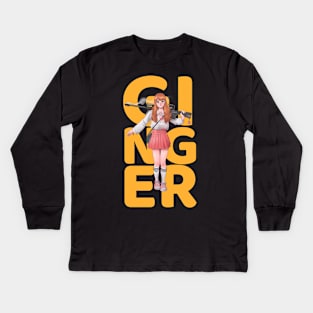 redhead ginger Kids Long Sleeve T-Shirt